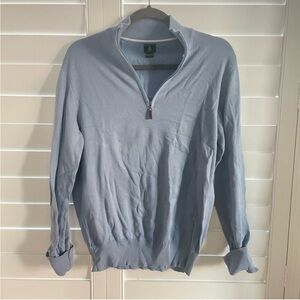 Robert Talbott Zip Front Sweater 
Blue 
Size Medium
